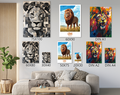 tiere-wandbilder-leinwand-poster-groessenuebersicht