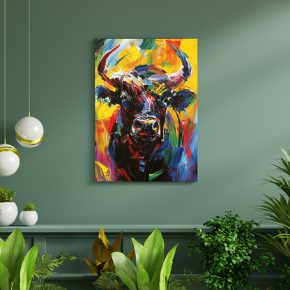 tiere-wandbilder-leinwand-poster-stier-1-DIN