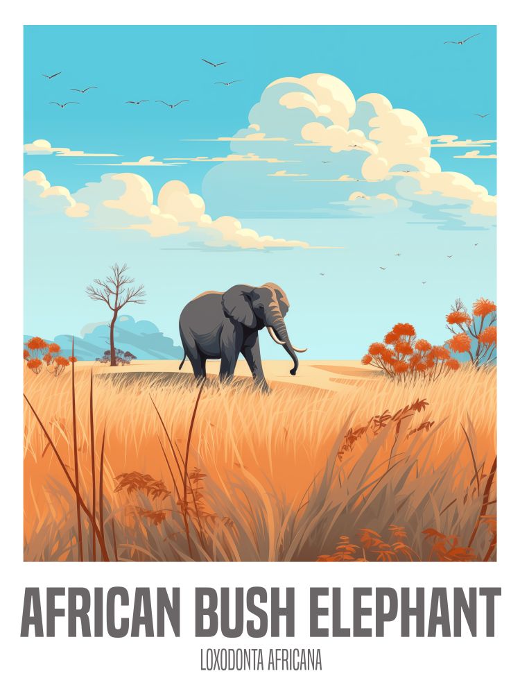 wandbilder-tiere-leinwand-poster-african-bush-elephant-2