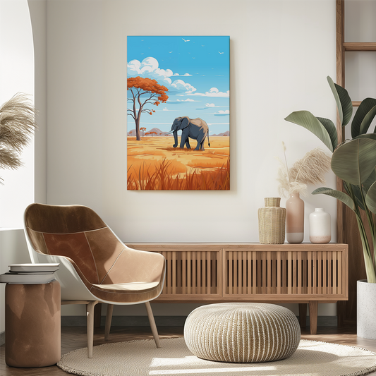 wandbilder-tiere-leinwand-poster-afrikanischer-elefant-1-2x3