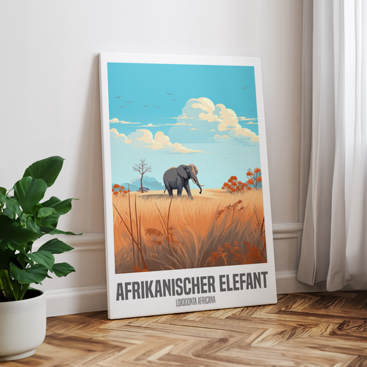 wandbilder-tiere-leinwand-poster-afrikanischer-elefant-1