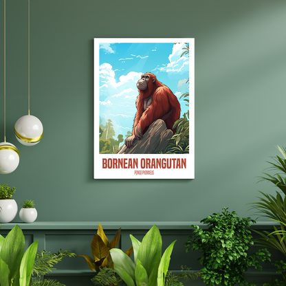 wandbilder-tiere-leinwand-poster-bornean-orangutan-2-DIN-A