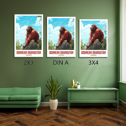 wandbilder-tiere-leinwand-poster-bornean-orangutan-2