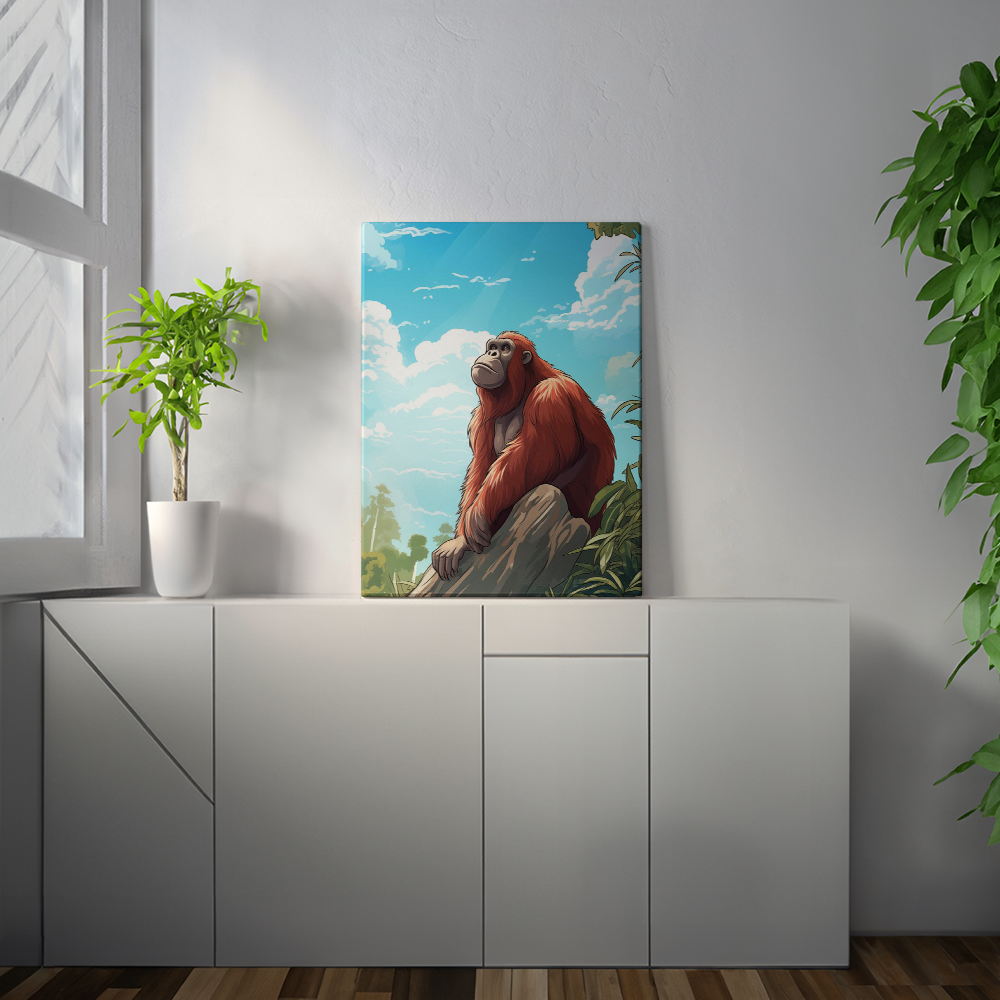 wandbilder-tiere-leinwand-poster-borneo-orang-utan-0-3x4