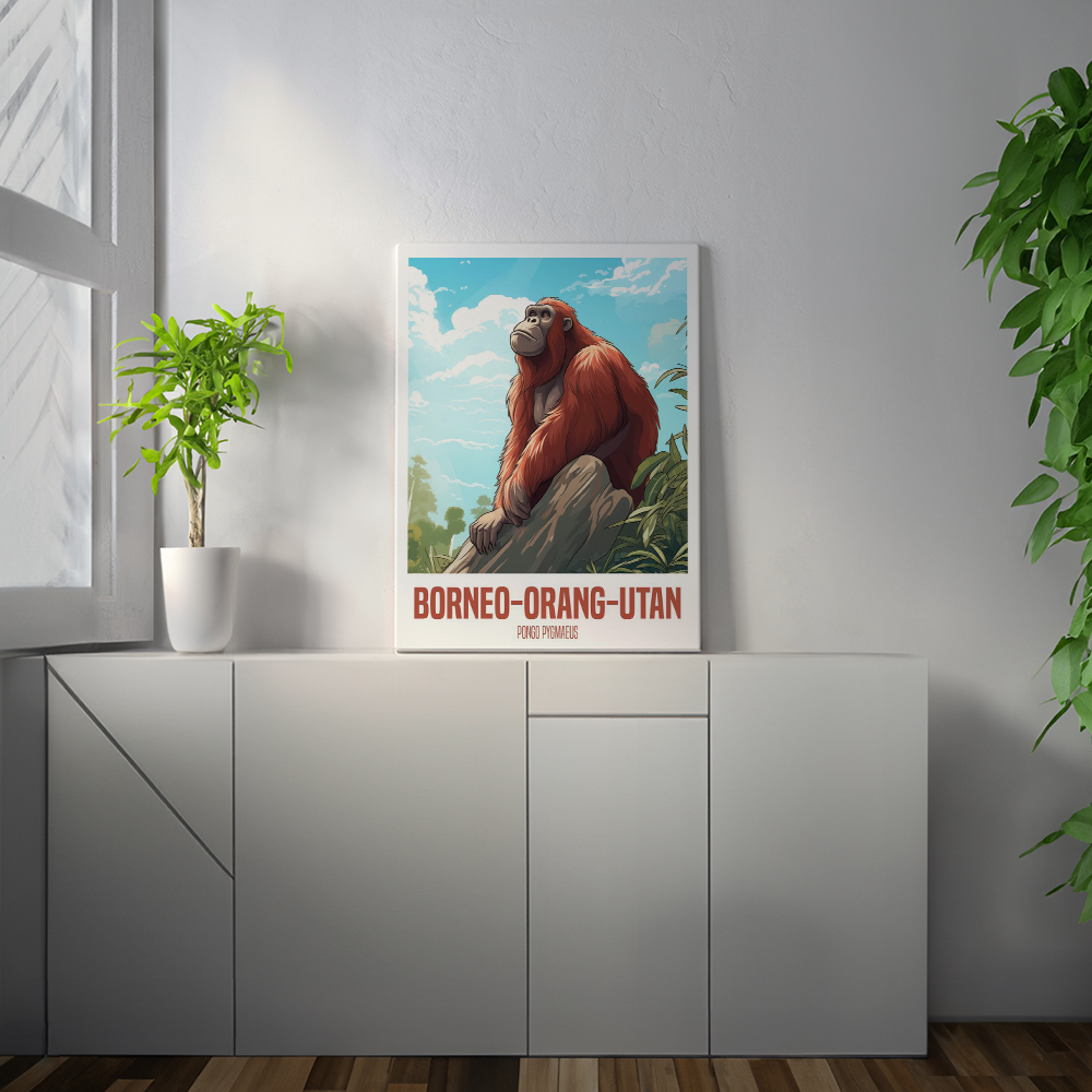 wandbilder-tiere-leinwand-poster-borneo-orang-utan-2