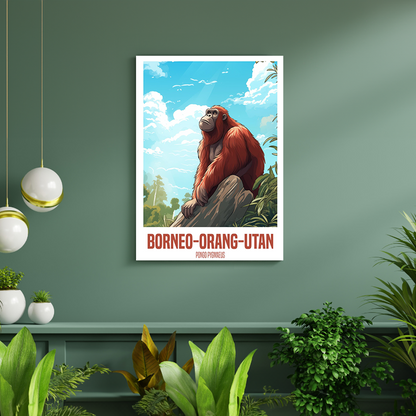 wandbilder-tiere-leinwand-poster-borneo-orang-utan-DIN