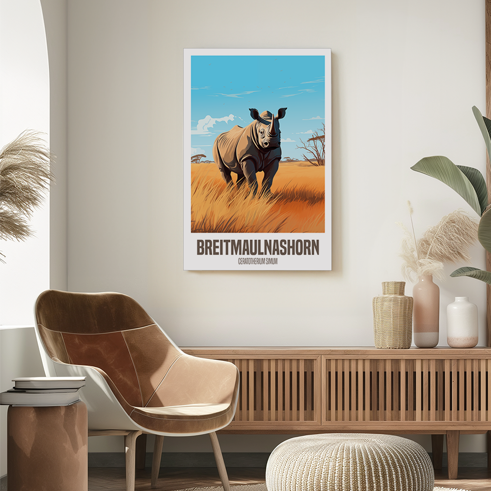 wandbilder-tiere-leinwand-poster-breitmaulnashorn-2x3