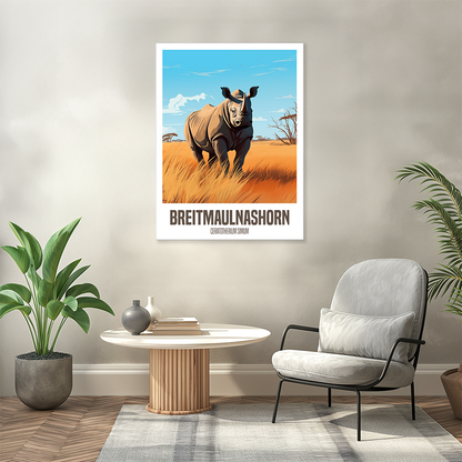 wandbilder-tiere-leinwand-poster-breitmaulnashorn-3x4