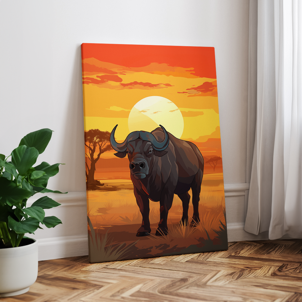 wandbilder-tiere-leinwand-poster-buffel-2x3