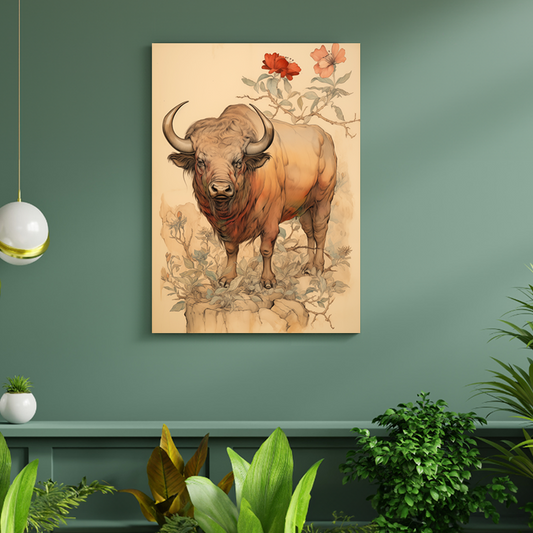 wandbilder-tiere-leinwand-poster-buffel-DIN