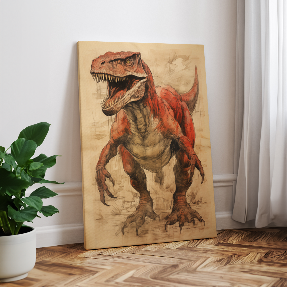 wandbilder-tiere-leinwand-poster-dinosaurier-2x3