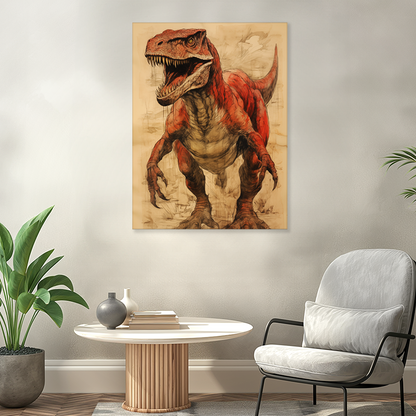 wandbilder-tiere-leinwand-poster-dinosaurier-3x4