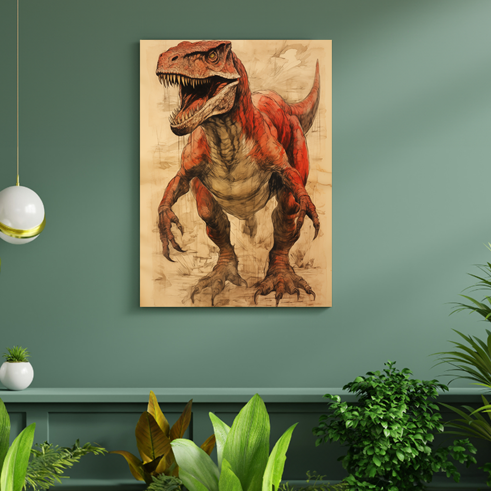 wandbilder-tiere-leinwand-poster-dinosaurier-DIN