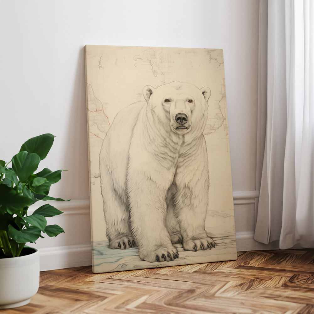 wandbilder-tiere-leinwand-poster-eisbar-2x3