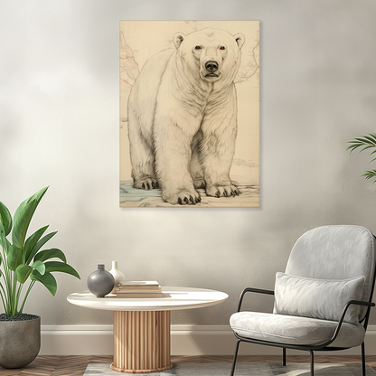 wandbilder-tiere-leinwand-poster-eisbar-3x4