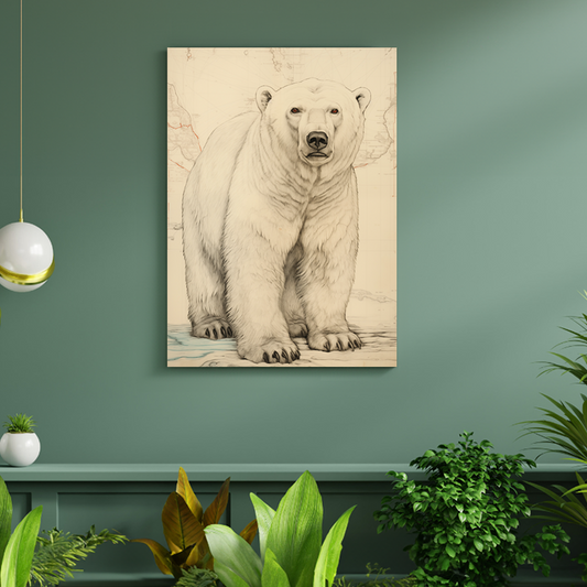 wandbilder-tiere-leinwand-poster-eisbar-DIN