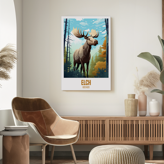 wandbilder-tiere-leinwand-poster-elch-2x3