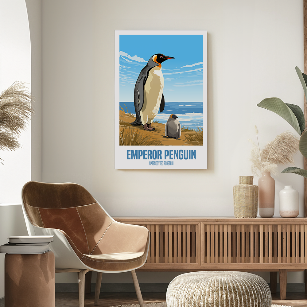 wandbilder-tiere-leinwand-poster-emperor-penguin-2x3