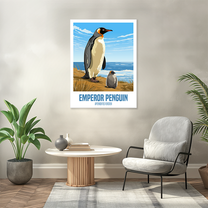 wandbilder-tiere-leinwand-poster-emperor-penguin-3x4