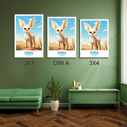 wandbilder-tiere-leinwand-poster-fennek-12-Format-Vergleich