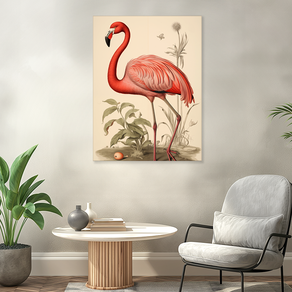 wandbilder-tiere-leinwand-poster-flamingo-3x4