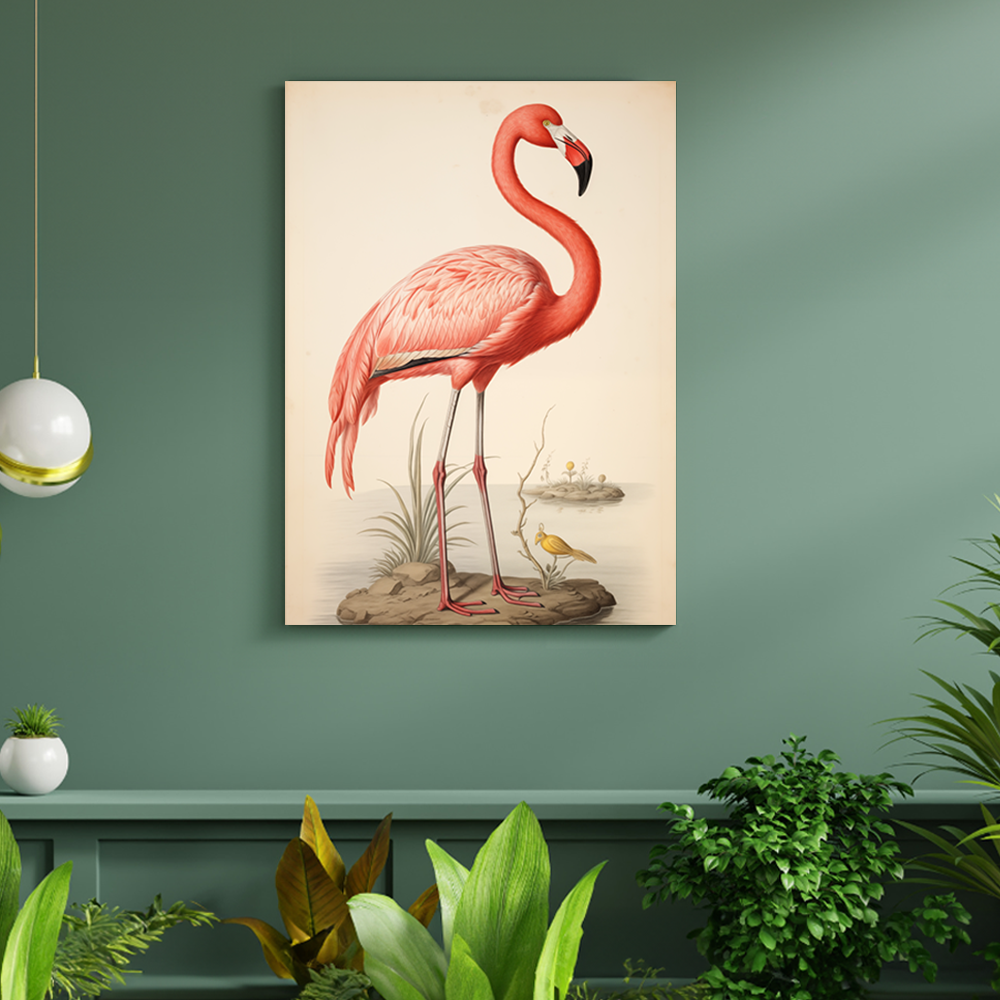 wandbilder-tiere-leinwand-poster-flamingo-DIN-2