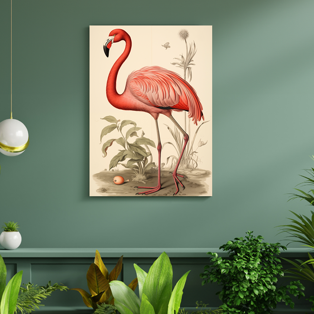 wandbilder-tiere-leinwand-poster-flamingo-DIN