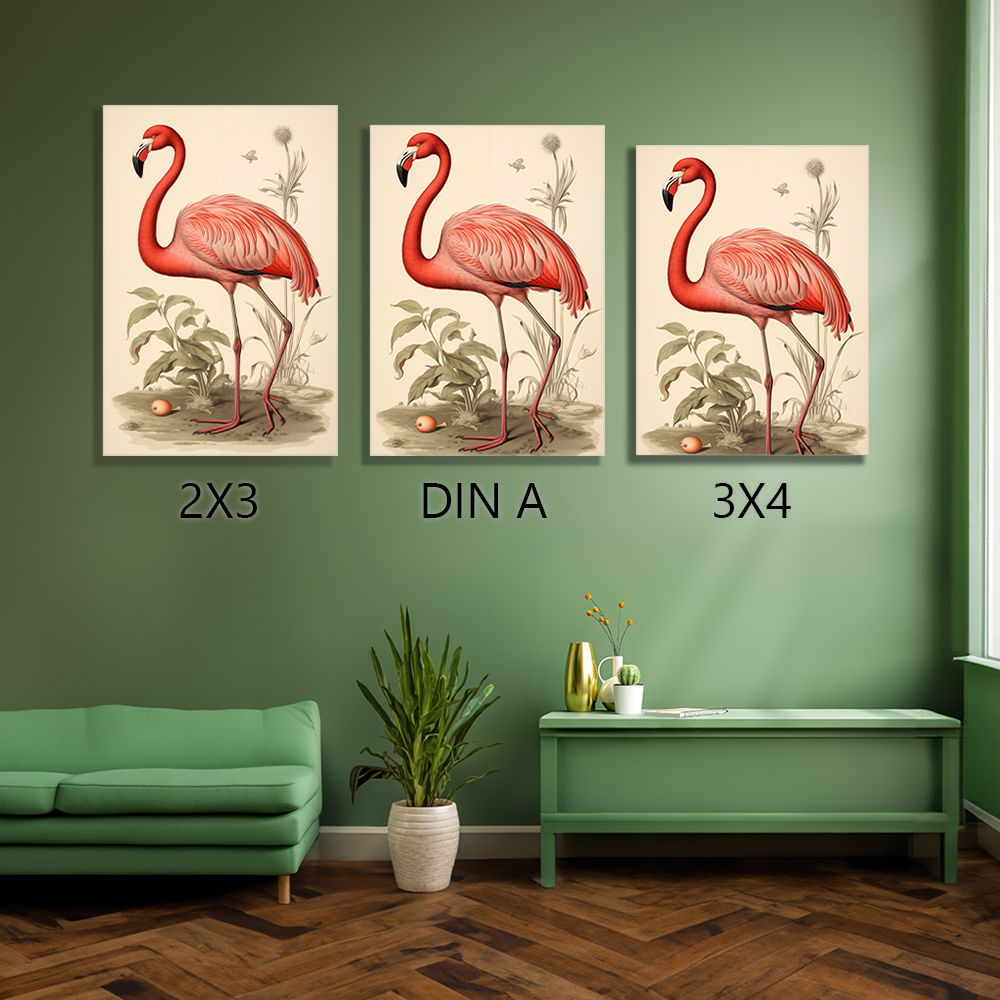 wandbilder-tiere-leinwand-poster-flamingo-leinwand-collage