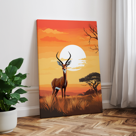 wandbilder-tiere-leinwand-poster-gazelle-2x3