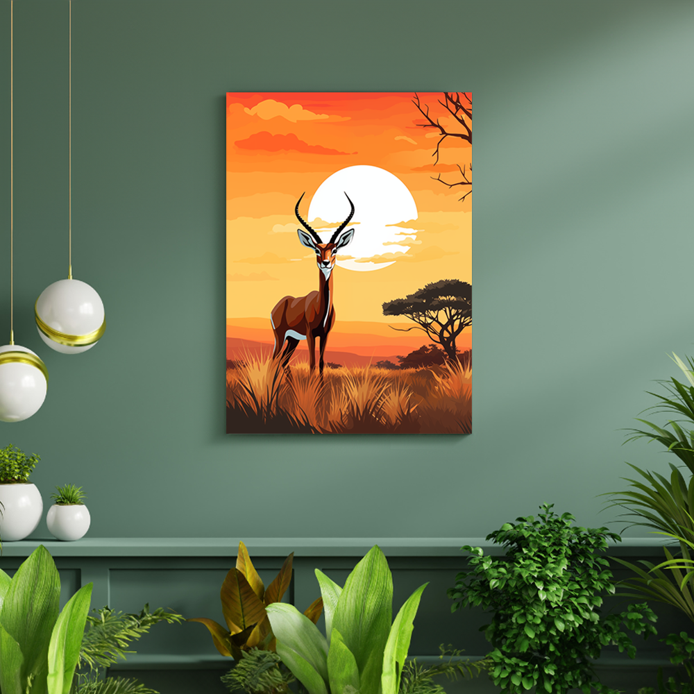 wandbilder-tiere-leinwand-poster-gazelle-DIN