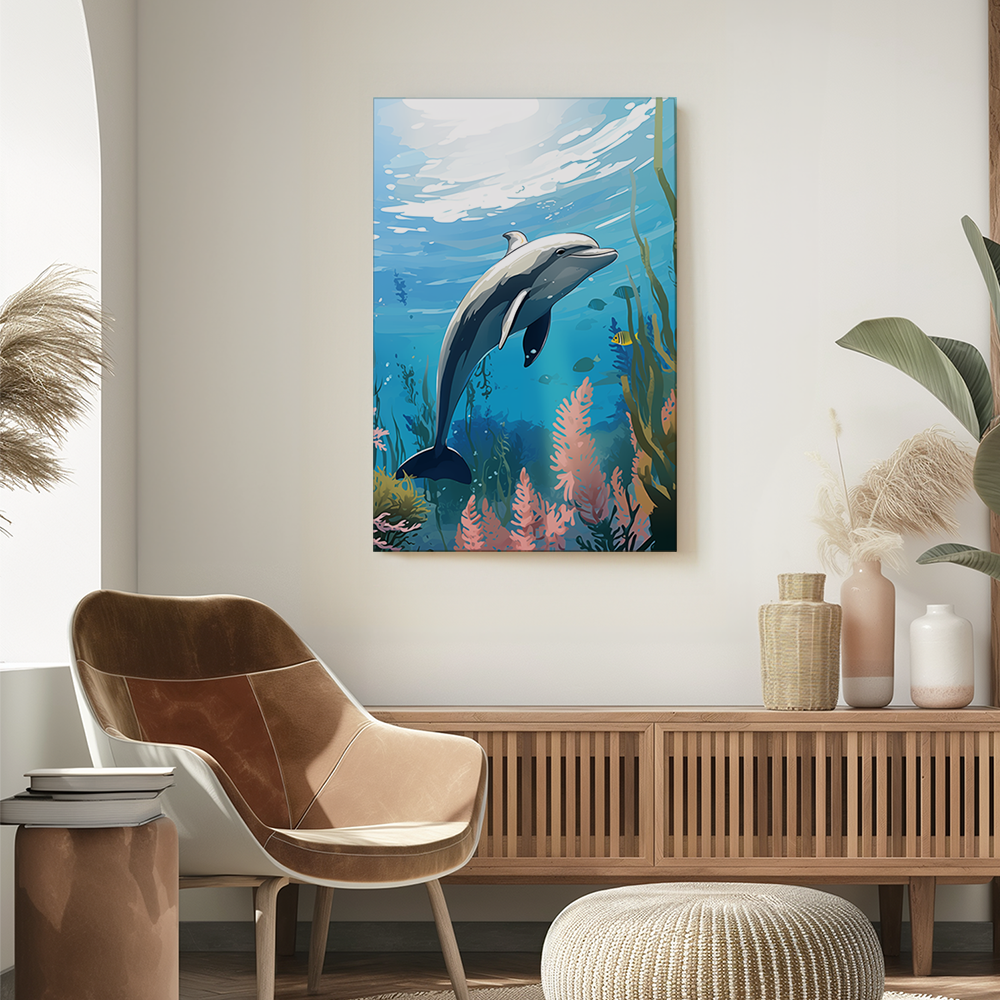 wandbilder-tiere-leinwand-poster-gemeiner-delfin-full-2x3