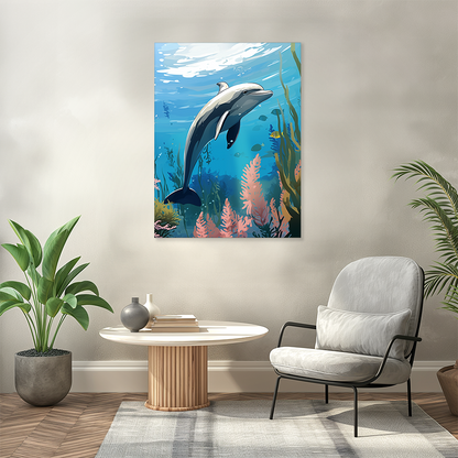 wandbilder-tiere-leinwand-poster-gemeiner-delfin-full-3x4