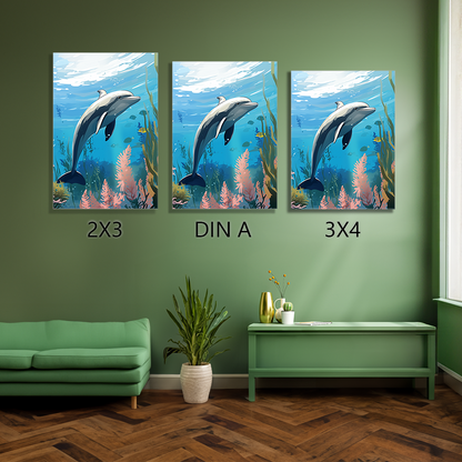 wandbilder-tiere-leinwand-poster-gemeiner-delfin-full-formatvergleich