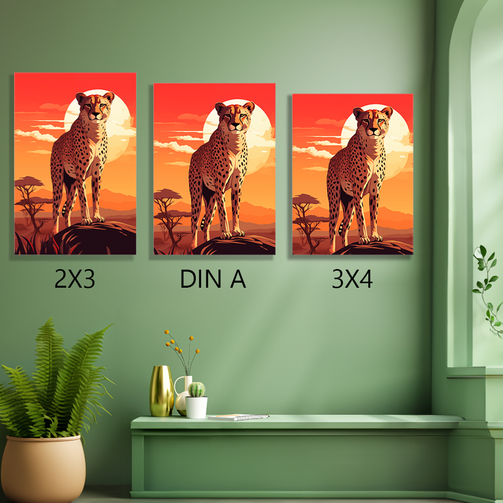 wandbilder-tiere-leinwand-poster-gepard-leinwand-collage