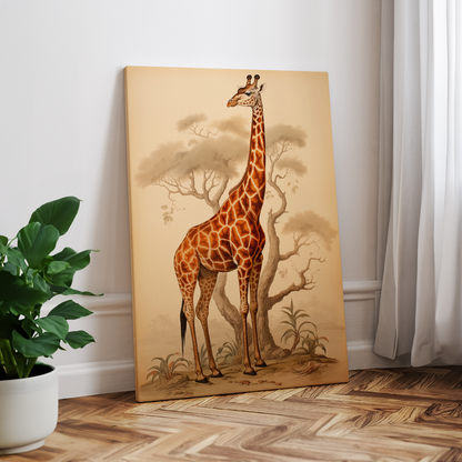 wandbilder-tiere-leinwand-poster-giraffe-2x3