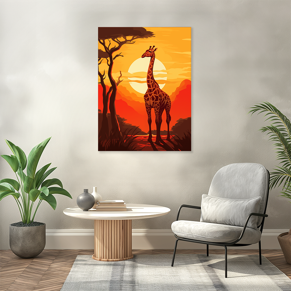 wandbilder-tiere-leinwand-poster-giraffe-3x4