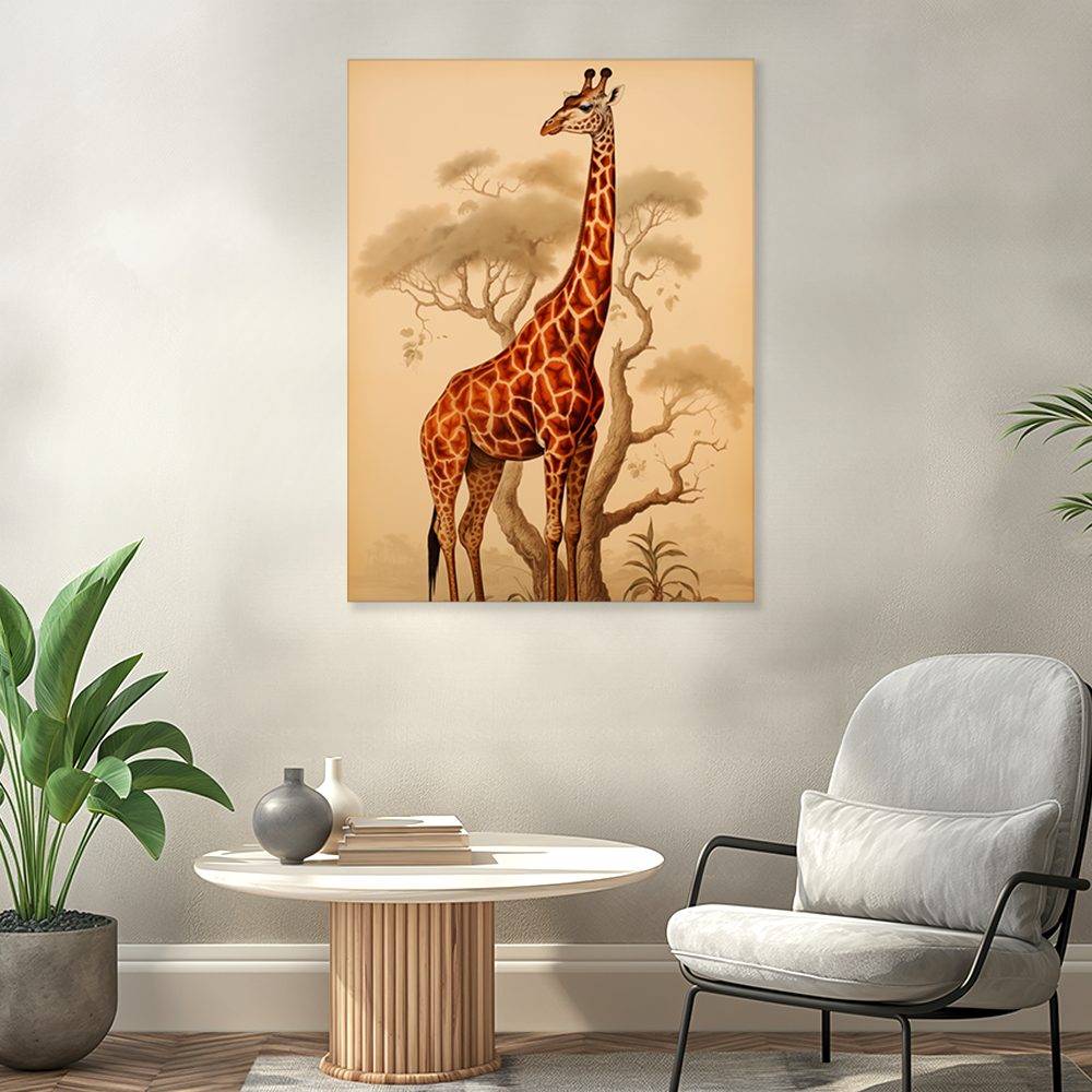 wandbilder-tiere-leinwand-poster-giraffe-3x4