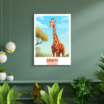     wandbilder-tiere-leinwand-poster-giraffe-DIN