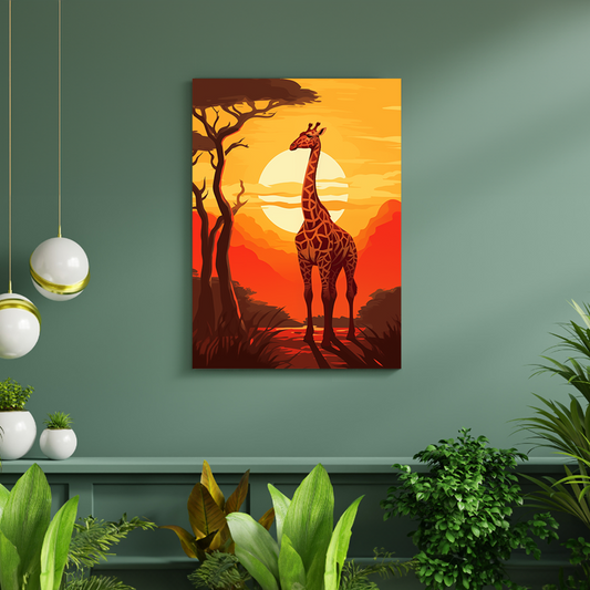 wandbilder-tiere-leinwand-poster-giraffe-DIN