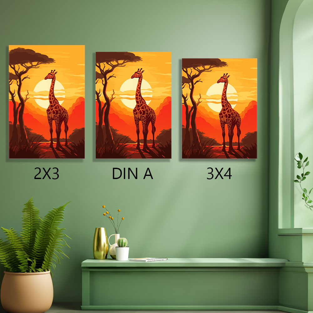 wandbilder-tiere-leinwand-poster-giraffe-leinwand-collage