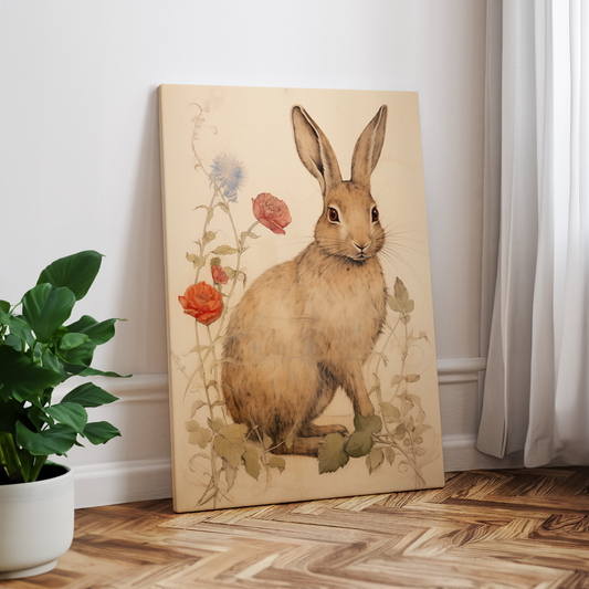 wandbilder-tiere-leinwand-poster-hase-2x3