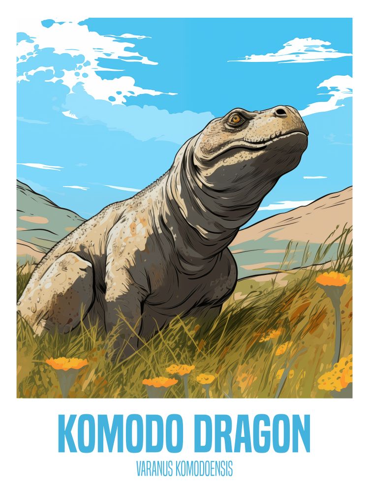 wandbilder-tiere-leinwand-poster-komodo-dragon-2