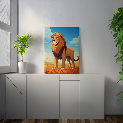 wandbilder-tiere-leinwand-poster-lowe-0-3x4