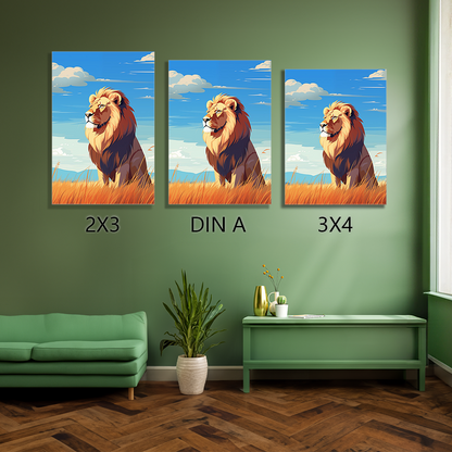 wandbilder-tiere-leinwand-poster-lowe-1-3x4-DIN-A-2x3