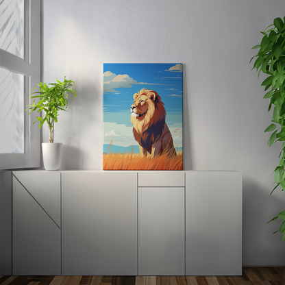 wandbilder-tiere-leinwand-poster-lowe-1-3x4