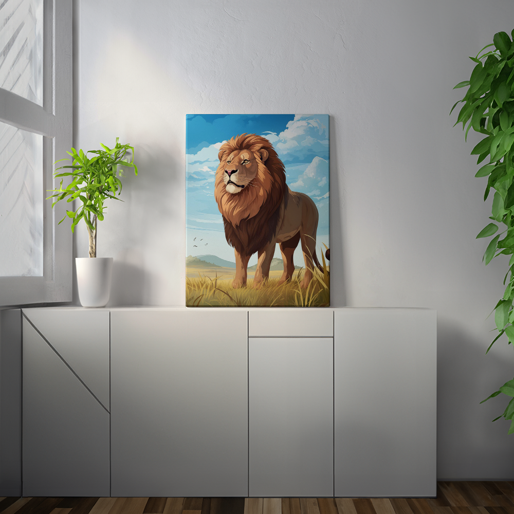 wandbilder-tiere-leinwand-poster-lowe-2-3x4