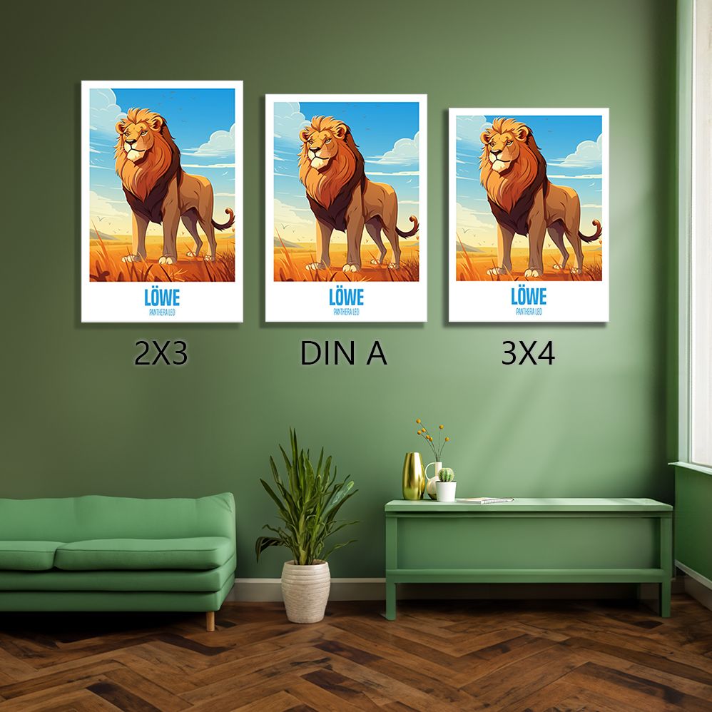 wandbilder-tiere-leinwand-poster-lowe-2-Format-Vergleich