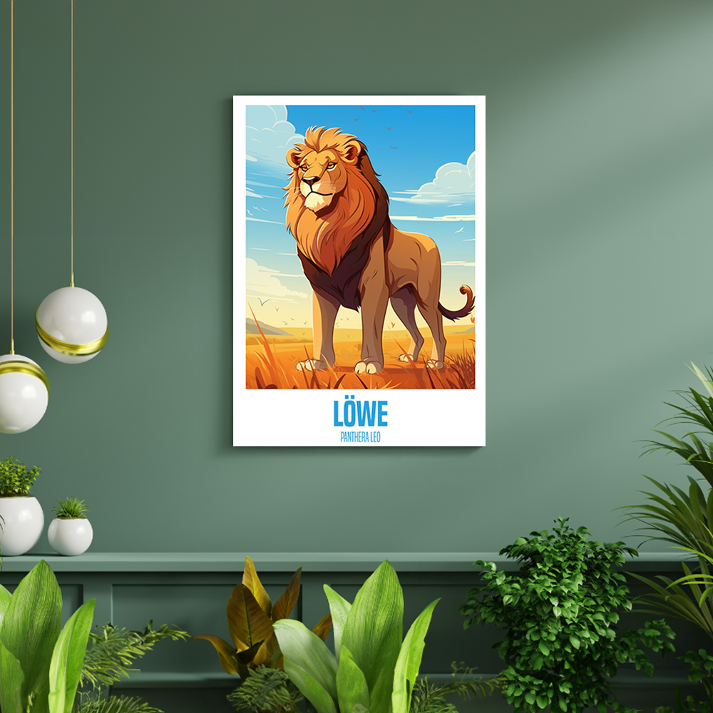 wandbilder-tiere-leinwand-poster-lowe-DIN-3