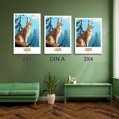 wandbilder-tiere-leinwand-poster-luchs-2-Format-Vergleich