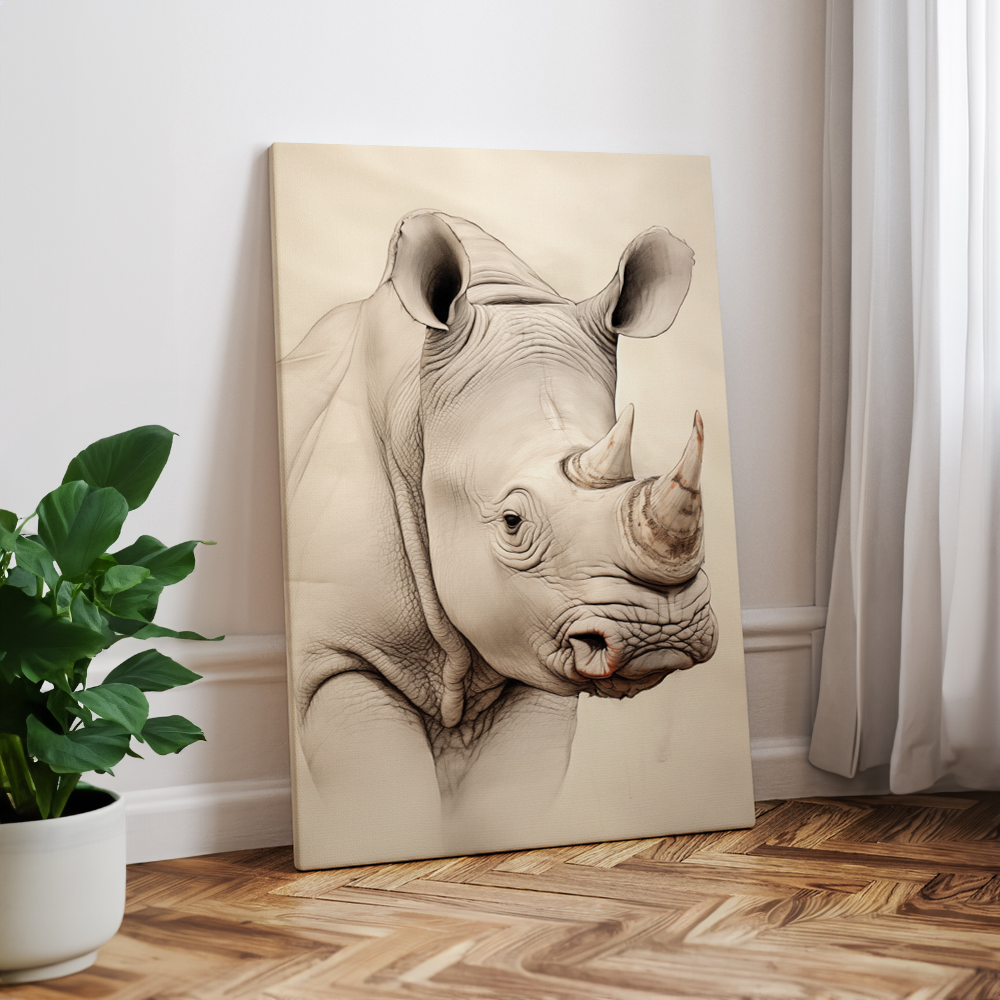 wandbilder-tiere-leinwand-poster-nashorn-2x3